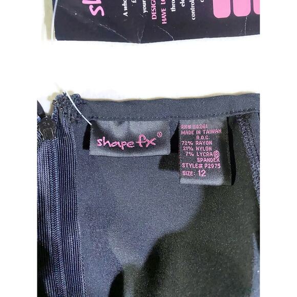 Shape FX A-Line Skirt Women's Size 12 Black Knee Length Lycra New w/Tags - Picture 5 of 9
